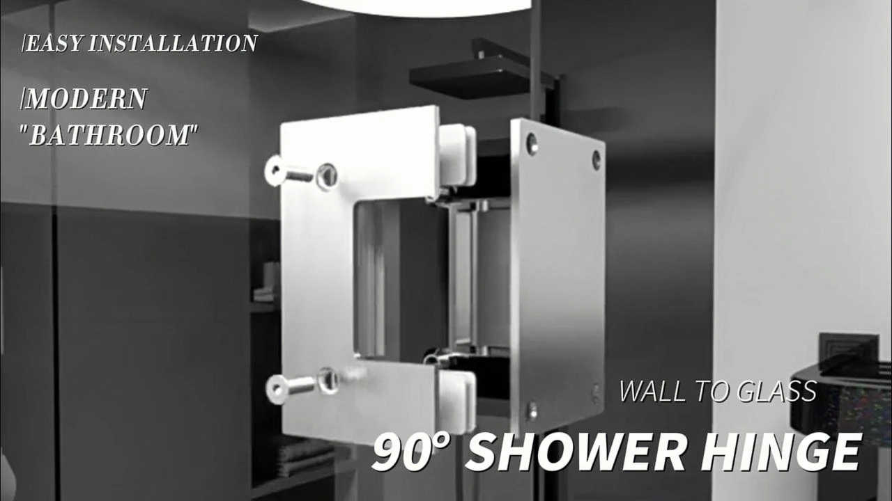 Kensharp Glass Door Hinge Stainless Steel 304 Straight Edge 90 Degree Frameless Wall To Glass Hinge