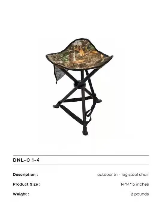 Foldable tripod hunting blind chair with different materials to choose