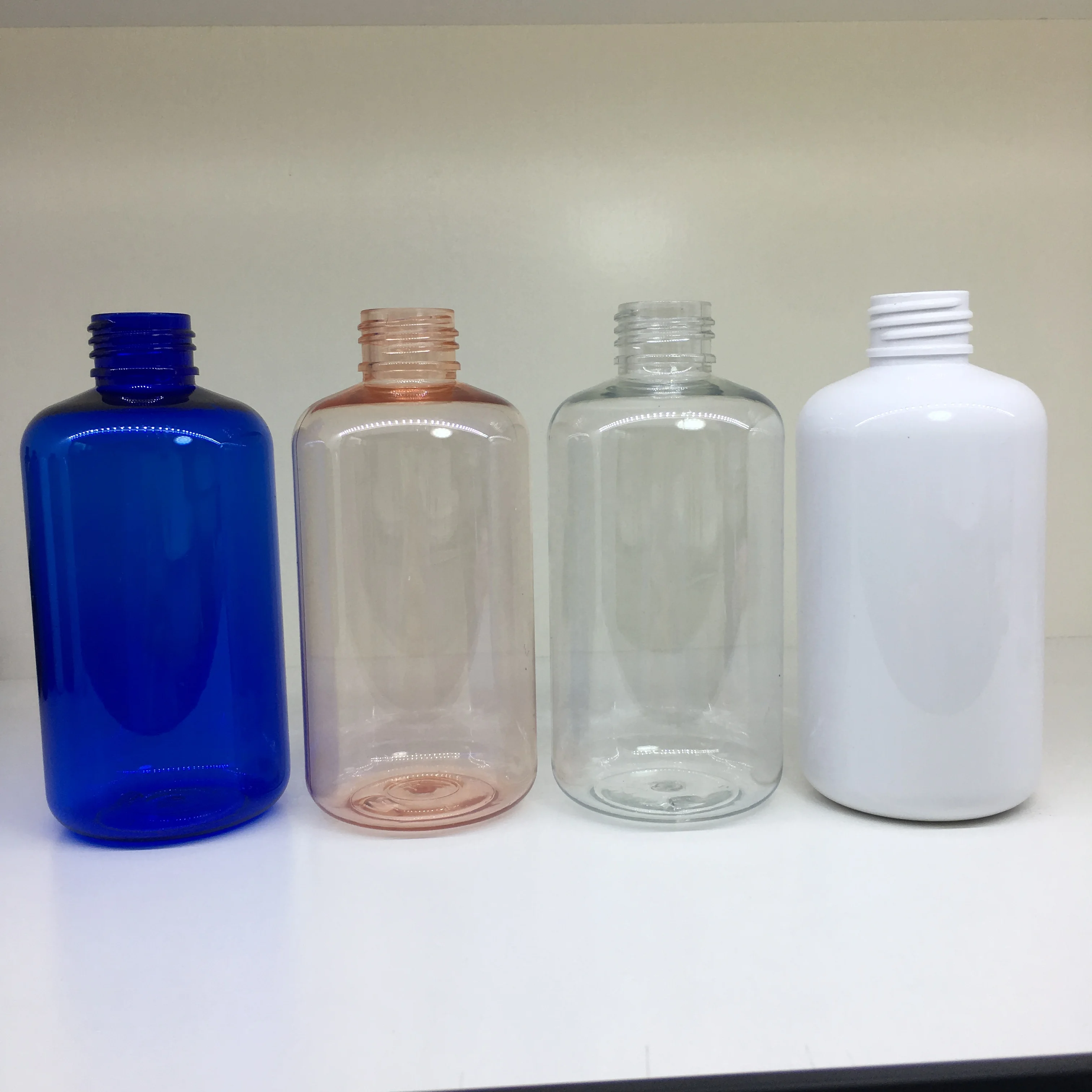 Plastic Bottles, Amber PET Boston Rounds with Lined Aluminum Caps(1.2.4.8.16)