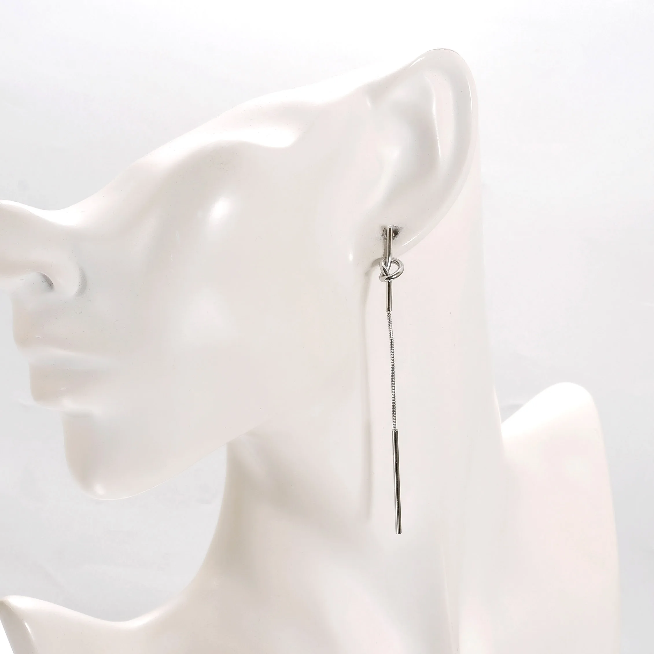 Wholesale High End Steel Earrings Waterproof Hypoallergenic 18k Gold Plated Tassel Women Earring Set Channel Jewelry