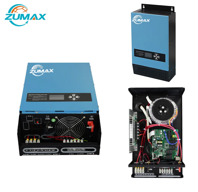 Hybrid Solar Power Inverter MPPT Charge Controller 1kw~6KW 48V blue Color solar inverter & converters sun energy system