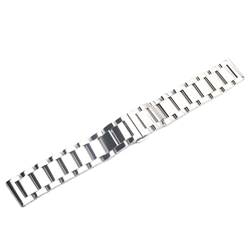 
22mm luxury shining Surface Stainless Steel smart Wrist solid Watch strap for smart watch band 