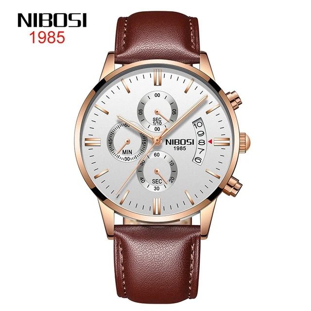 NIBOSI Relogio Masculino 2309 Мужские лучший бренд класса люкс кварцевые наручные часы с хронографом