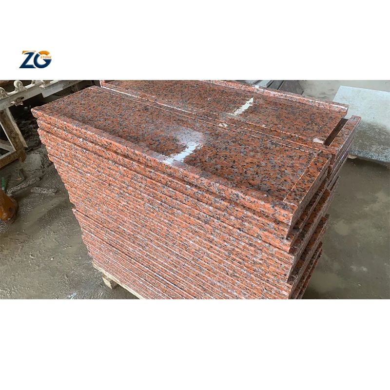 ZGSTONE Popular China G562 Granite Red Grey Granite Countertop Custom Size Island Top Natural Stone Slab Outdoor Paving Stone