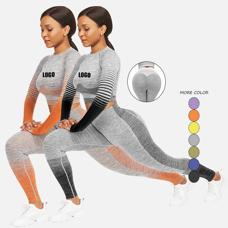 High Quality Sport Suit Two Piece High Waist Women Yoga Suit Set