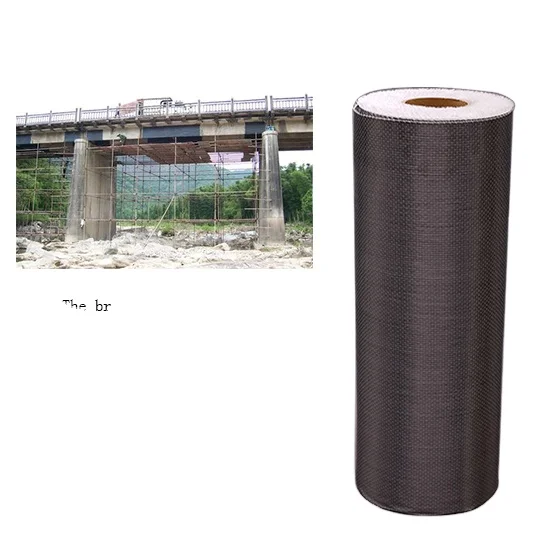 200g 300g 600 gsm twill Carbon Fiber Unidirection for bridge reinforcement 3400 GPA
