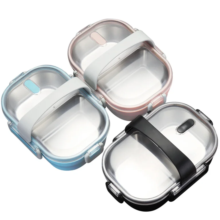  Ланч-бокс bento из нержавеющей стали с пластиковой крышкой