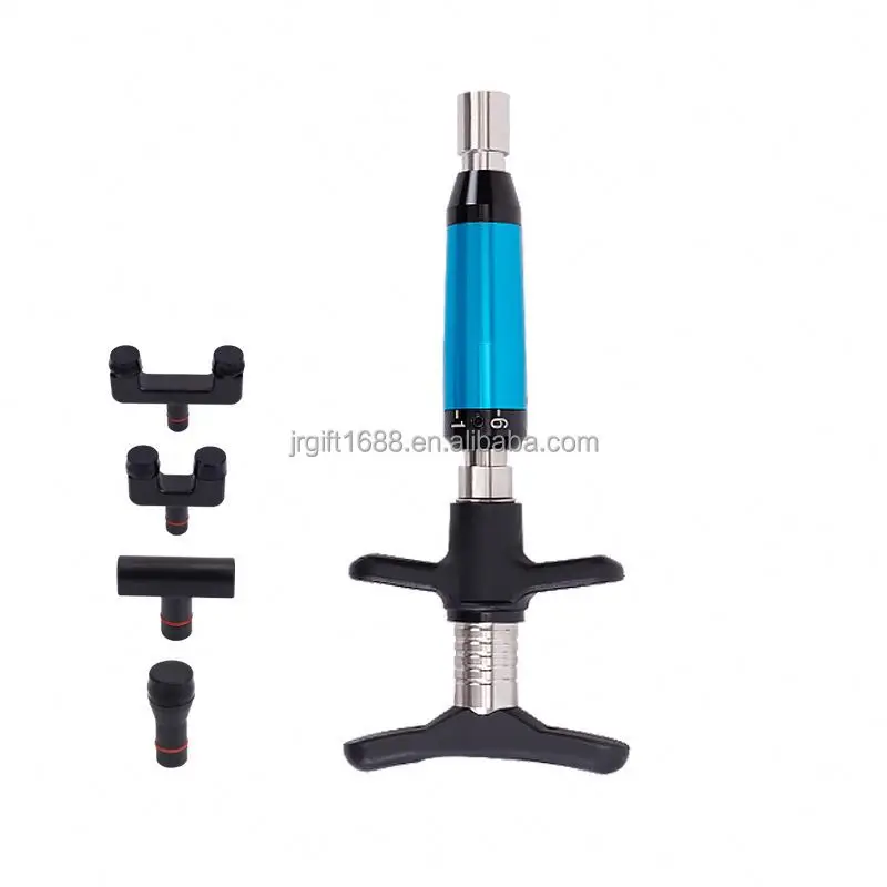 New Chiropractic Adjusting Tools Spine Correction Gun 4 Heads Adjustable Intensity Therapy Spinal Massage Machine