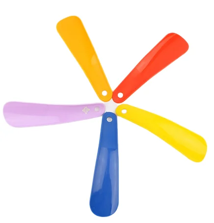 Colorful  short shoehorn, men women children shoe lifter help wear shoes plastic shoe horn customized logo- PH06AE