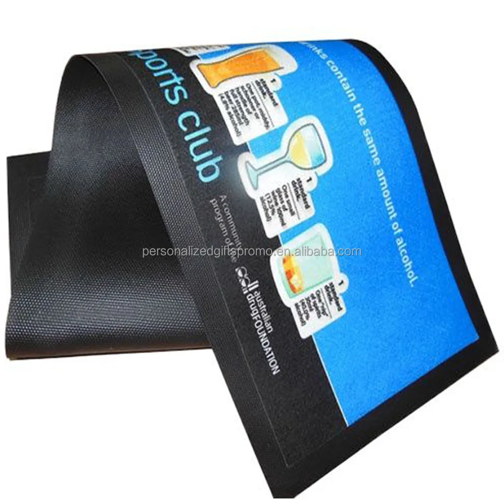 AWeSOM for drinking at bars or home 1.5mm Rubber with Nonwoven fabric BAR ACCESSORIES Nitrile Rail Mats