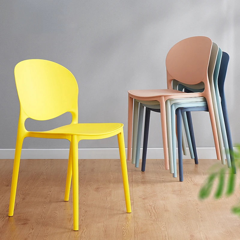 Modern Luxury Stackable Plastic Frame Dining Chair Cheap Outdoor Design Leisure Stacking Restaurant Plastic Dining Chair