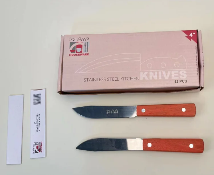 Wooden Handle Butcher Knife Indian South Africa Dubai Peru Panama Market Stainless Steel Kitchen Knives