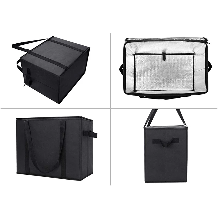 Recyclable food insulation bag Non-Woven coated aluminum foil Refrigerated bag for catering