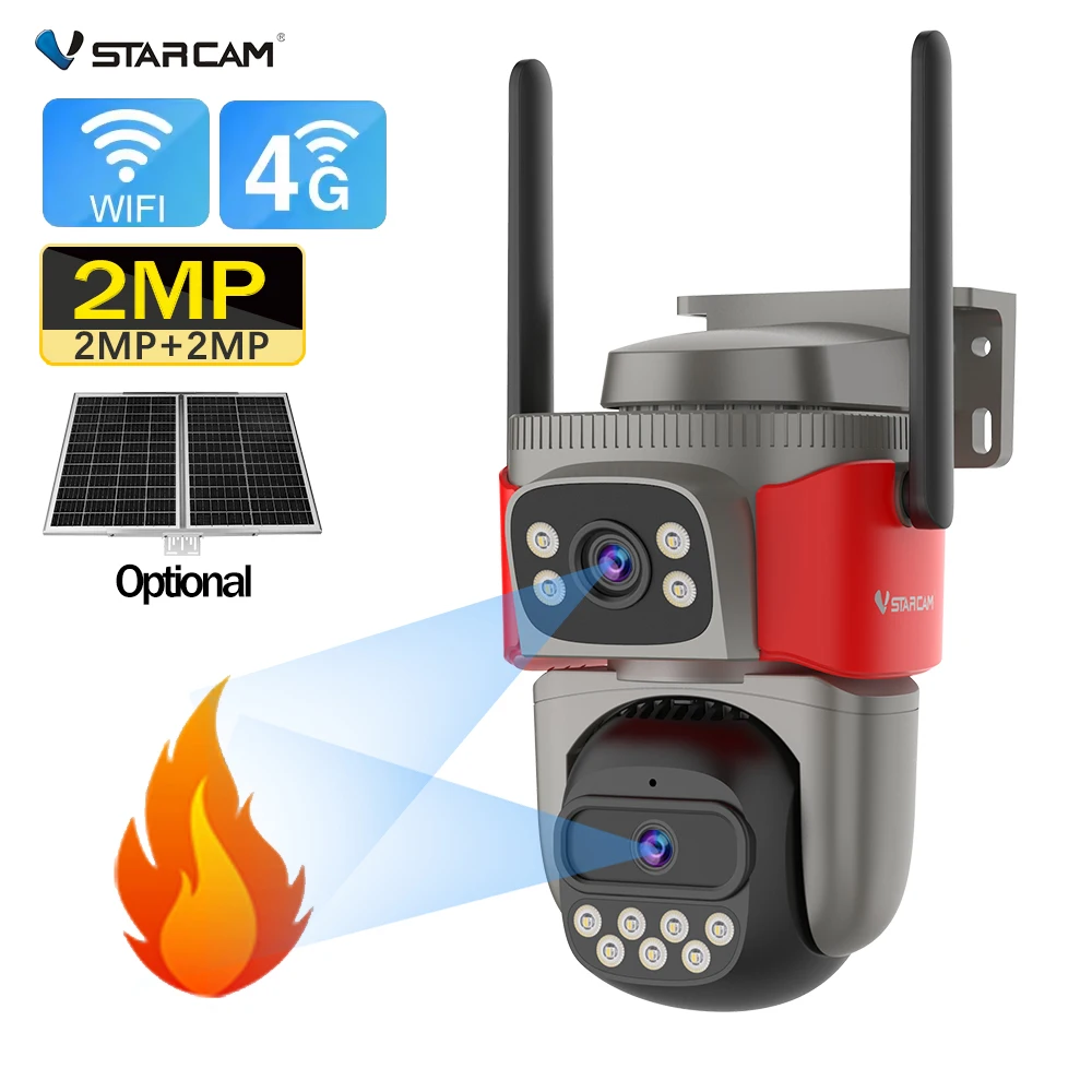 VSTARCAM AF621DR-C wifi  Fire Detection 1080P Outdoor With 4G SIM Card Wireless Connection Camera