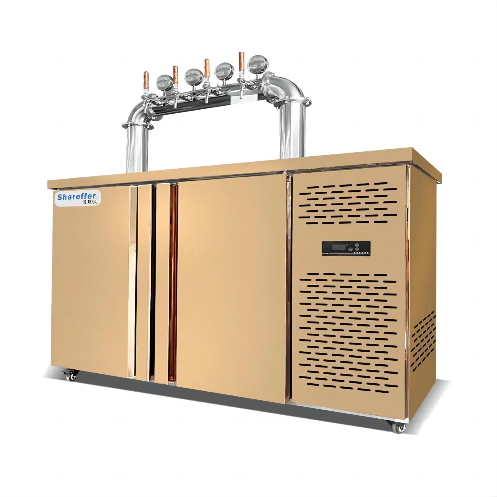 Customized Beer Keg Cooler Refrigerator Golden Draft Beer Dispenser Pub Bar Cooling Beer System For Sale