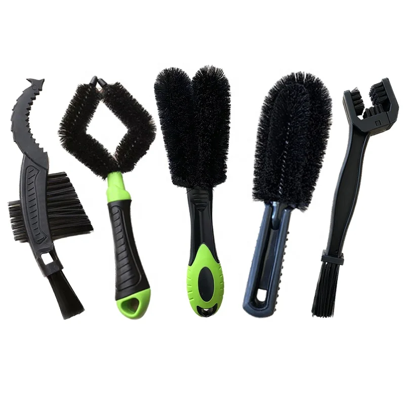 5 Piece Bicycle Bike Cleaning Tool Set Bike Clean Brush Kit Suitable for Mountain, Road, City, Hybrid, BMX and Folding Bike