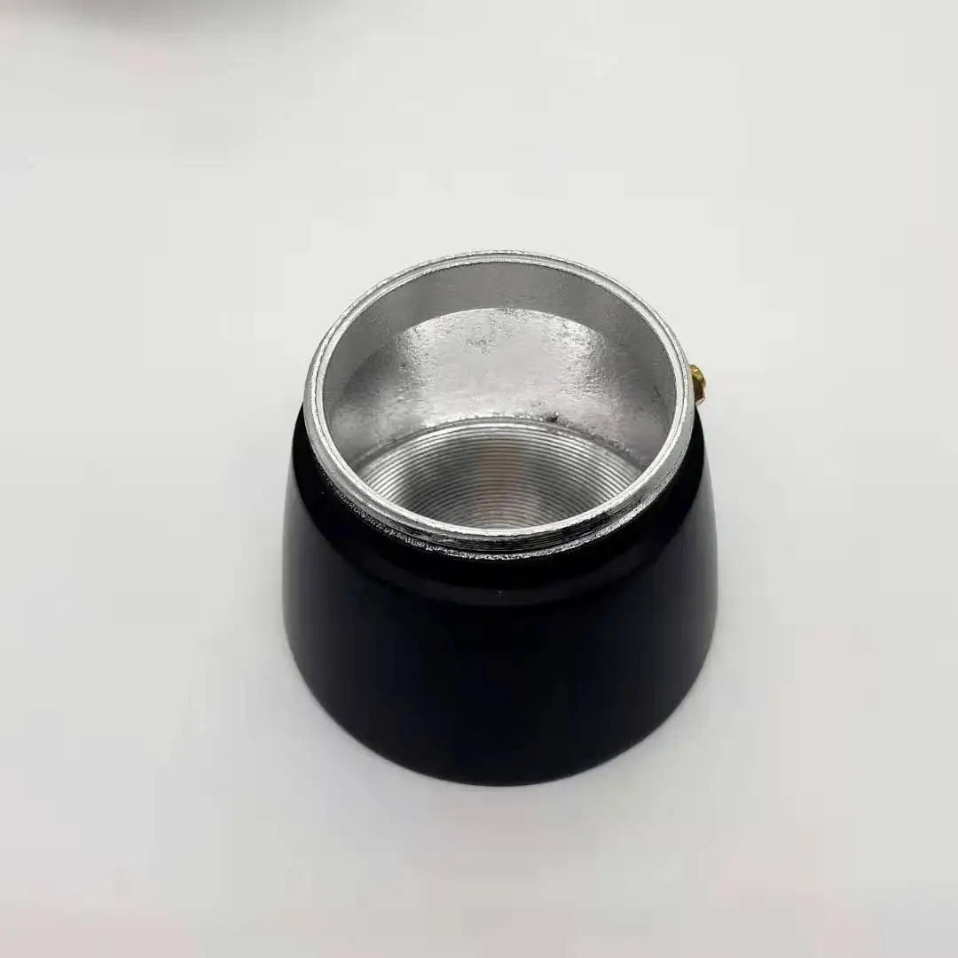 Transparent Cover Moka Pot Espresso Stove Top Coffee Maker with Wooden Handle