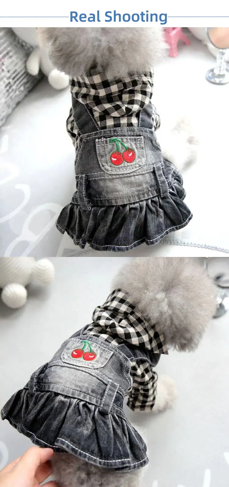 Luxury Clothes Casual Cowboy Rompers Pants Jeans Pet Dog Vests Dress