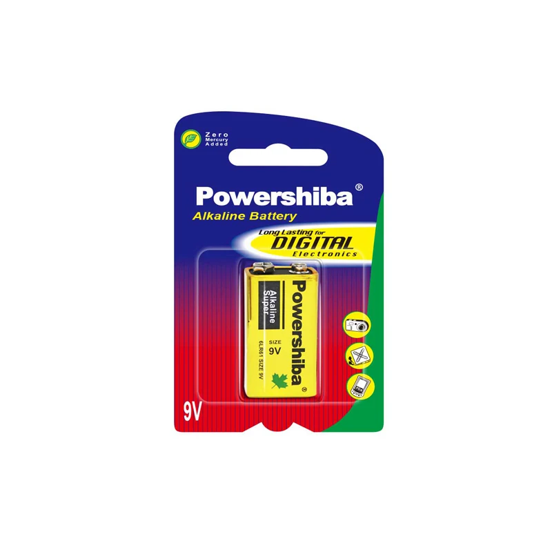 9 Volt 6LR61 Dry Cell Alkaline Battery For Flashlight