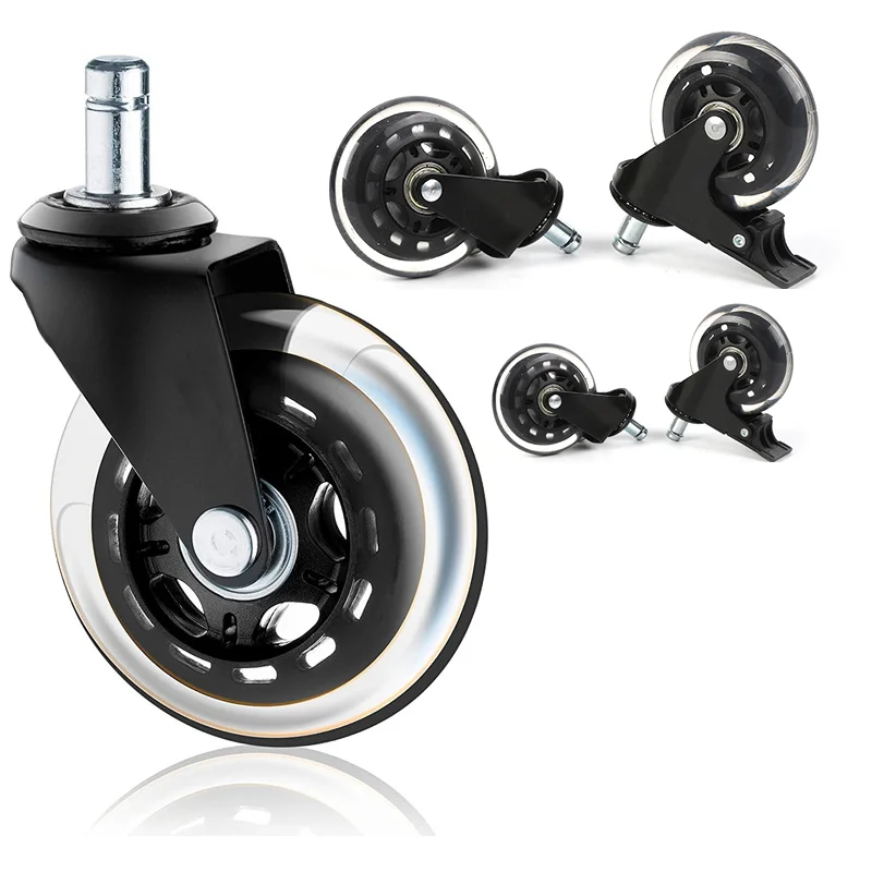 Office Chair Caster Wheels Replacement Best Black 2.5 Inch with lock Chair Wheels