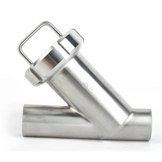 Sanitary Stainless Steel Weld Thread Clamp End Y TYPE Strainer Filter With Metal Mesh
