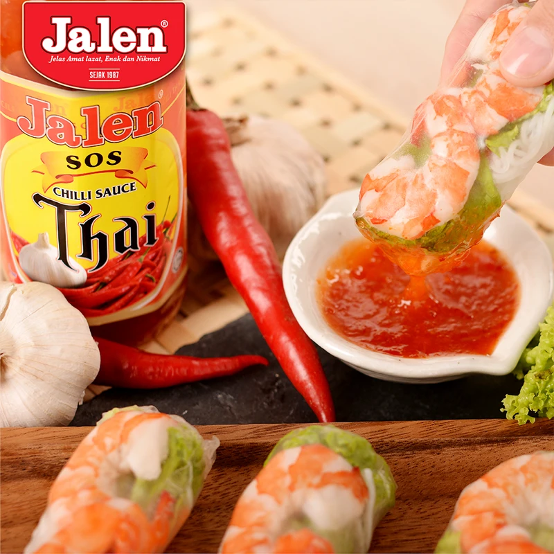 Custom Top Quality Thick Thai Chilli Sauce 350gm Excellent for Dips and Spicy Dishes Made in Malaysia