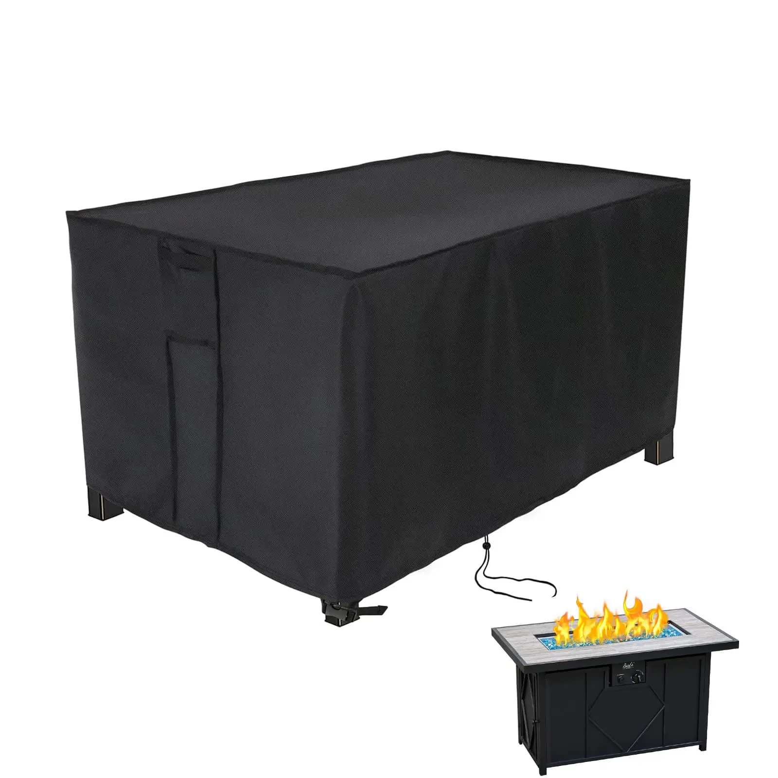 Rectangular  Firepit Cover for Outdoor Fireplace Waterproof Propane Fire Table Cover