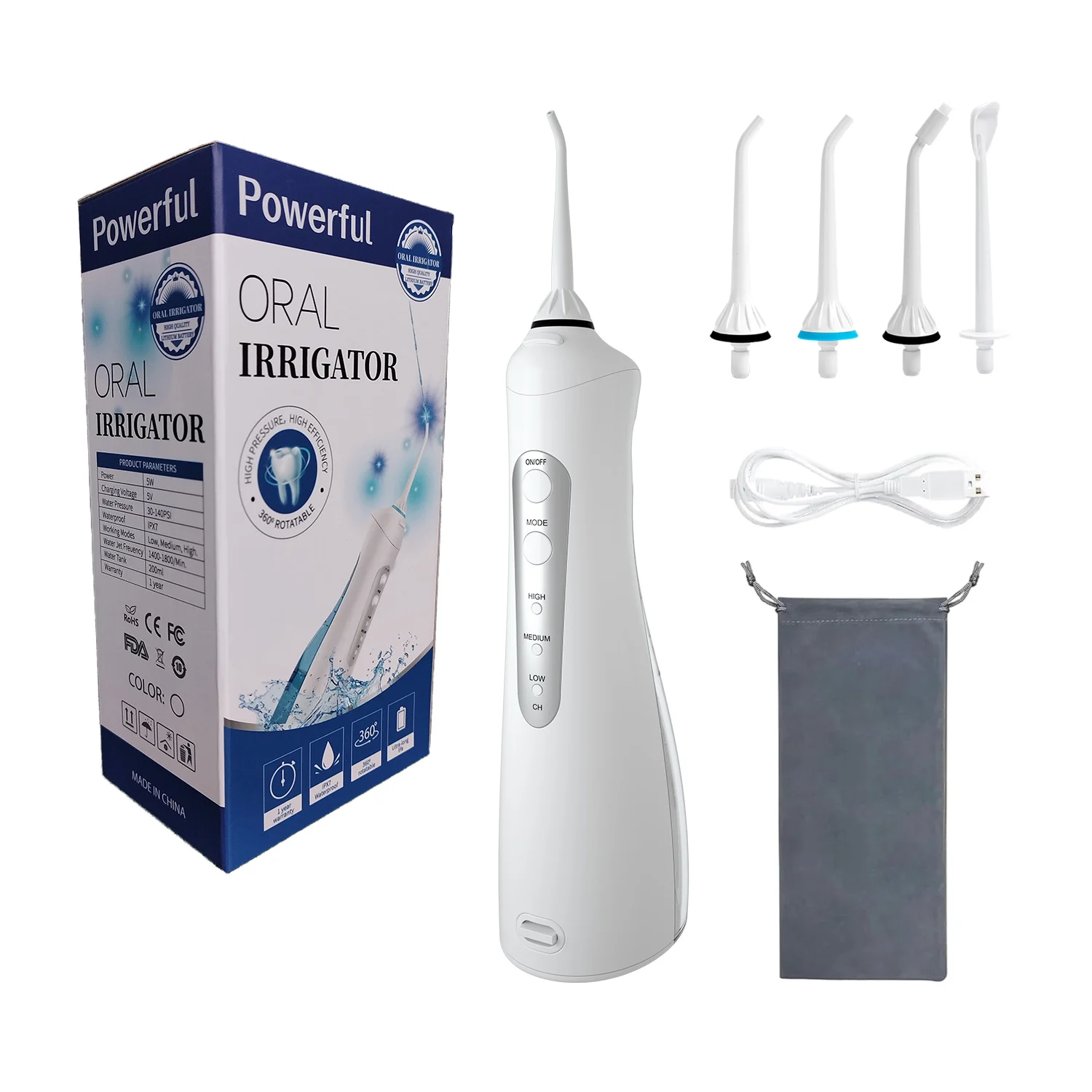 Портативный беспроводной ирригатор для полости рта Ipx7