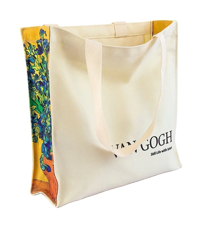 View larger image Add to Compare  Share Ladies Canvas Tote Bag Cotton Cloth Shoulder Shopping Bags Women 2023 Eco Foldable Re