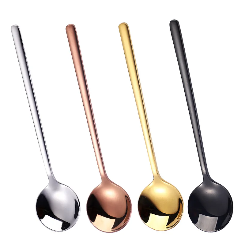 Factory Hot 304 Stainless Steel Small Coffee Spoon Delicate Ice Cream Soup Honey Spoon
