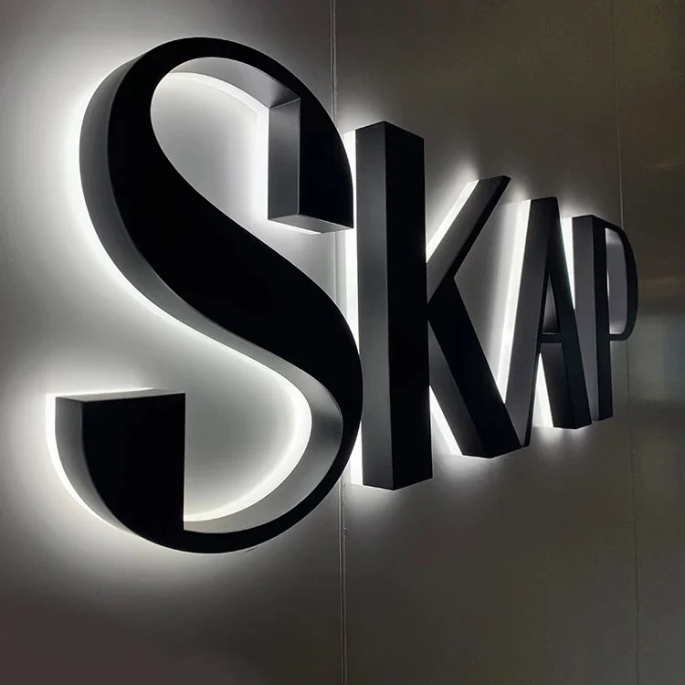 factory Custom Laser Cutting 3d letters wall name shop Signage