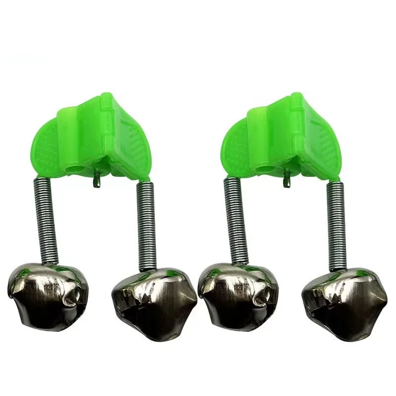 2024 New Arrival Finely Processed Bells Ring Colorful Plastic Fishing Rod Bite Alarms Clamp Tip Clip Accessory Outdoor Fishing