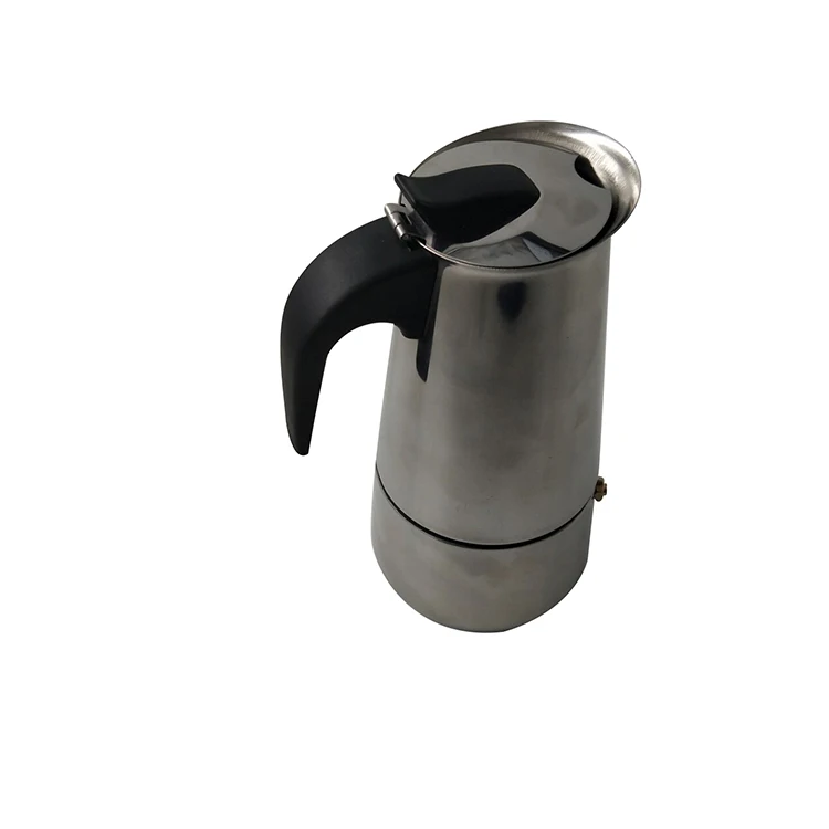 High Quality Wholesal Cafetera Espresso Coffee Maker Pot 2-9Cup Stanless Steel Italian Coffee Pot Box Logo Time Sets Tea