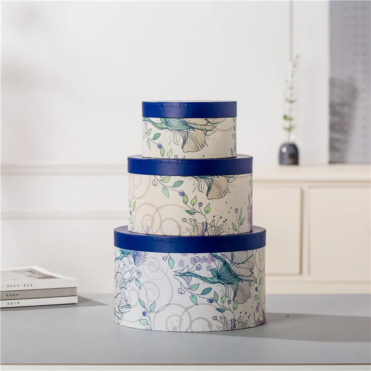 Manufacture wholesale round cardboard chocolate praline packaging custom gift box with lid