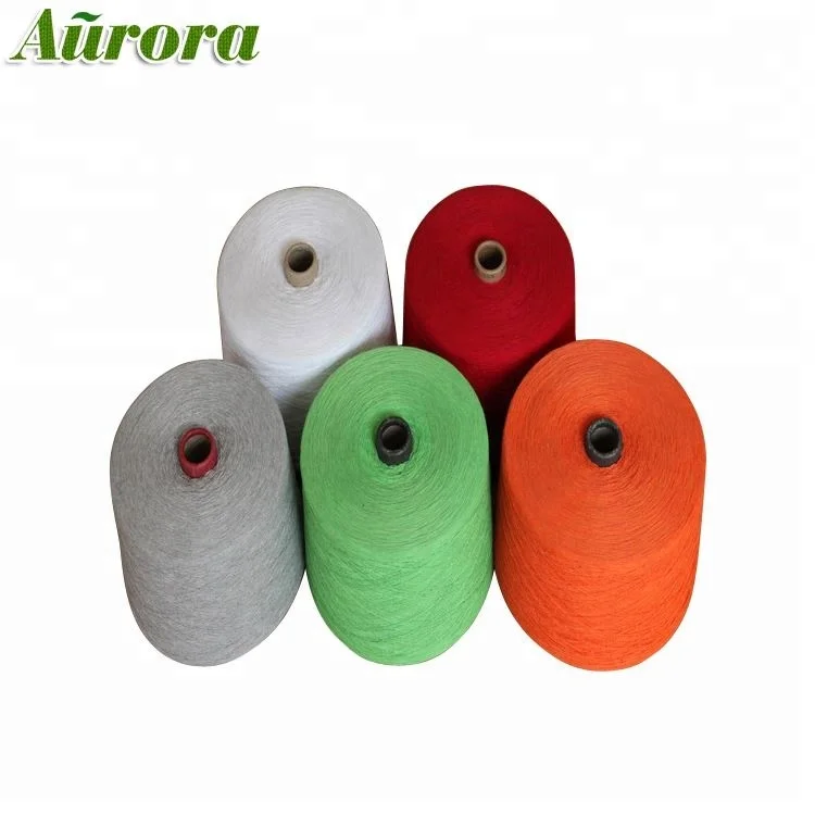 factory price high tenacity cotton polyester blended yarn for towel regenerated towel yarn