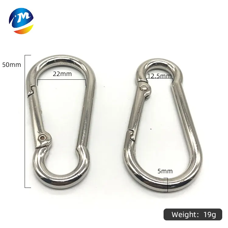 metal climbing buckle locking carabiners zinc alloy carabiner spring snap hook
