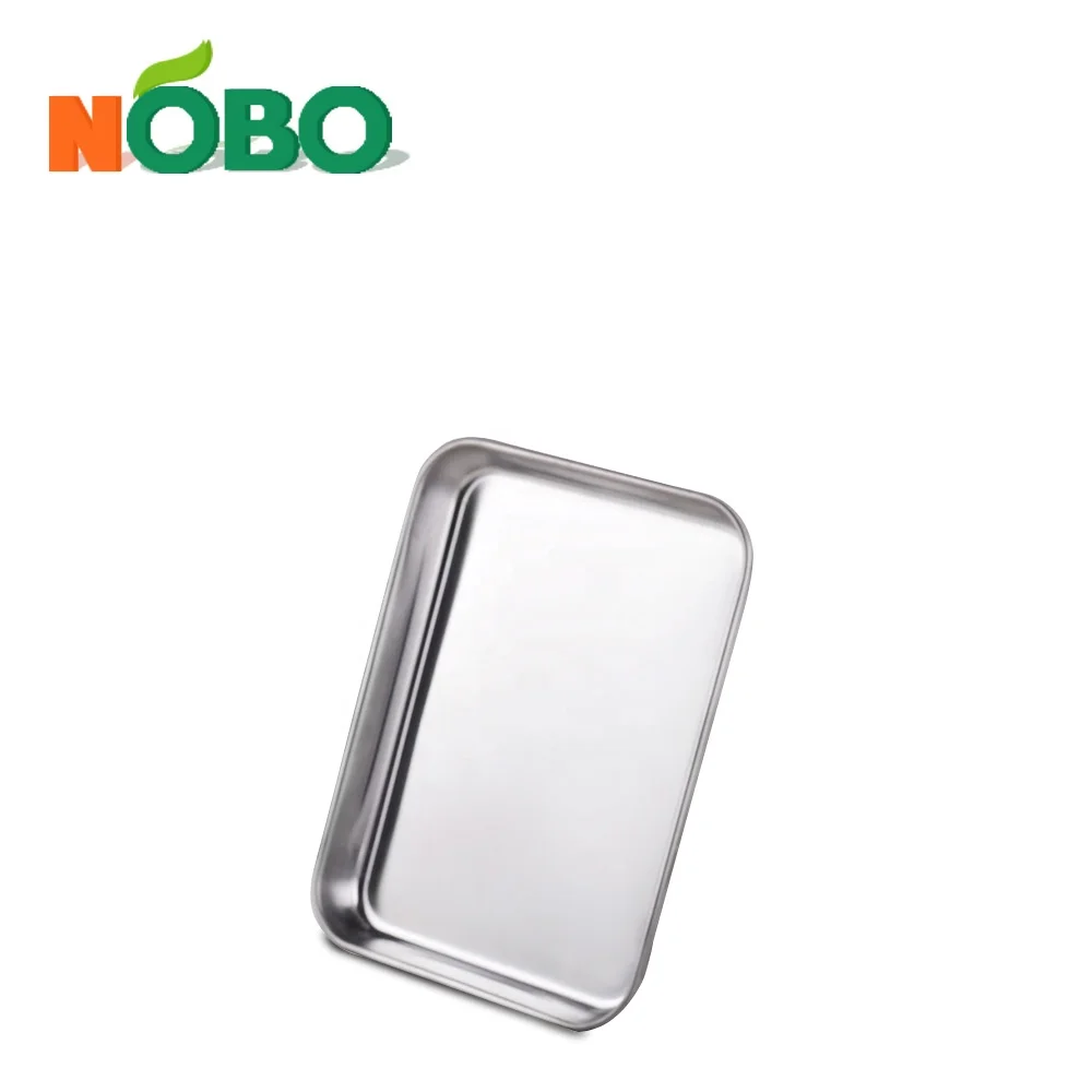 Bulk japanese stainless steel tray custom fruit bbq metal serving trays wholesale for restaurant