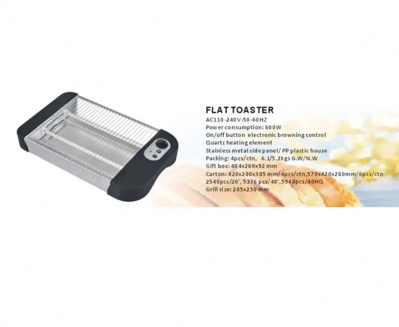 Vertical flat toaster