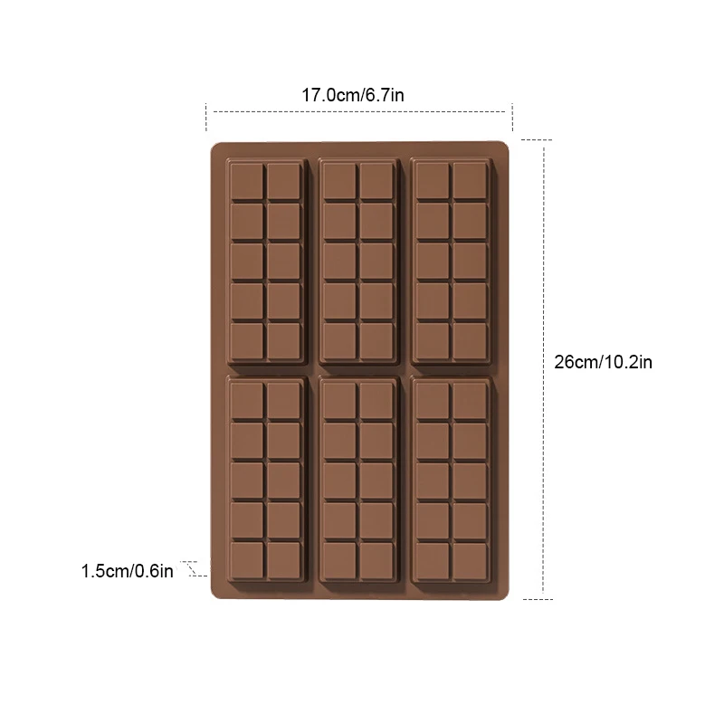 Custom Logo Heat Resisting Diy Bpa Free Food Grade Silicone Baking Mould Snap Candy Bars Chocolate Bar Mold Deep