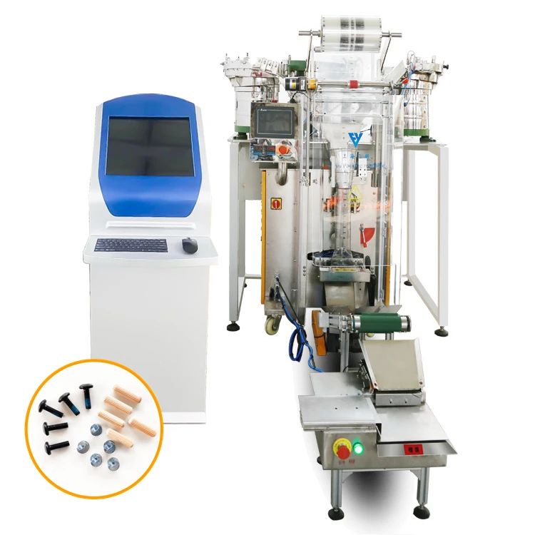 Multi-function Vertical Automatic Blind Bolts and Nuts Screw Counting and Packing Packaging Machine with Vibrating Feeder
