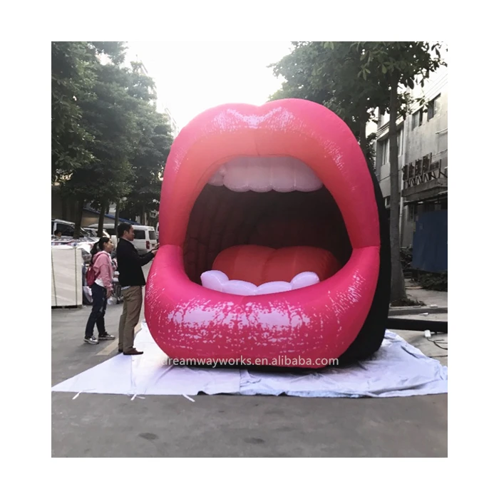 2023 Hot sale giant inflatable lips for advertising
