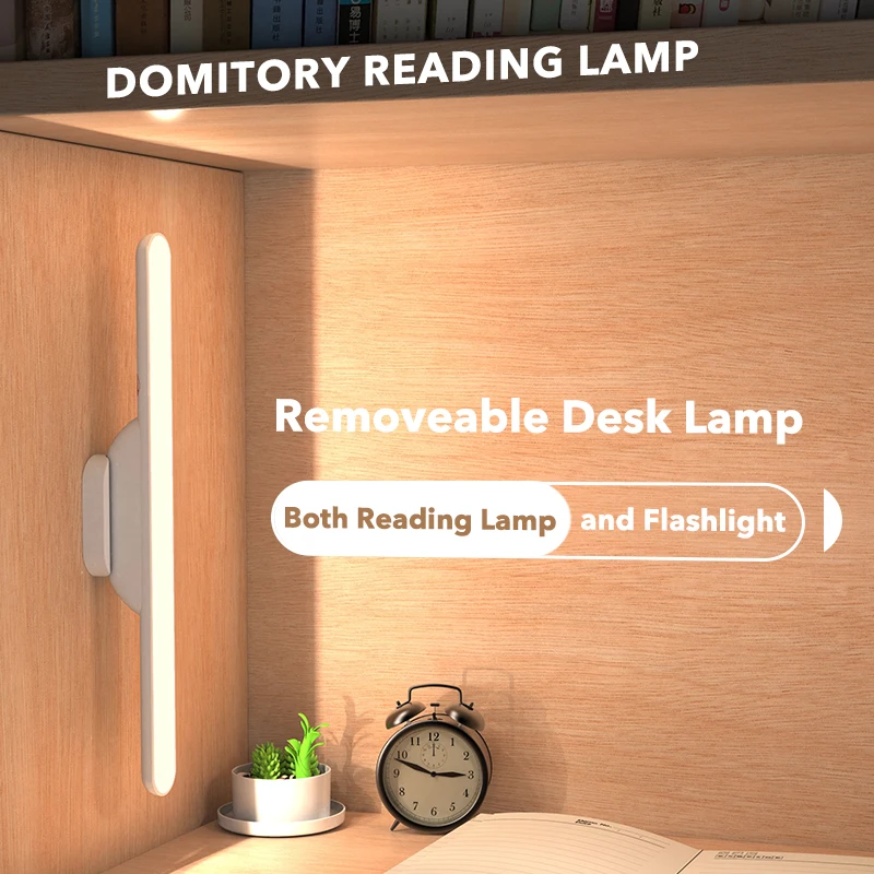 Magnetic Table Bedside Lamp Hanging Wireless Touch LED Dormitory Study Reading Night Light Charging Learning Desk Lamp