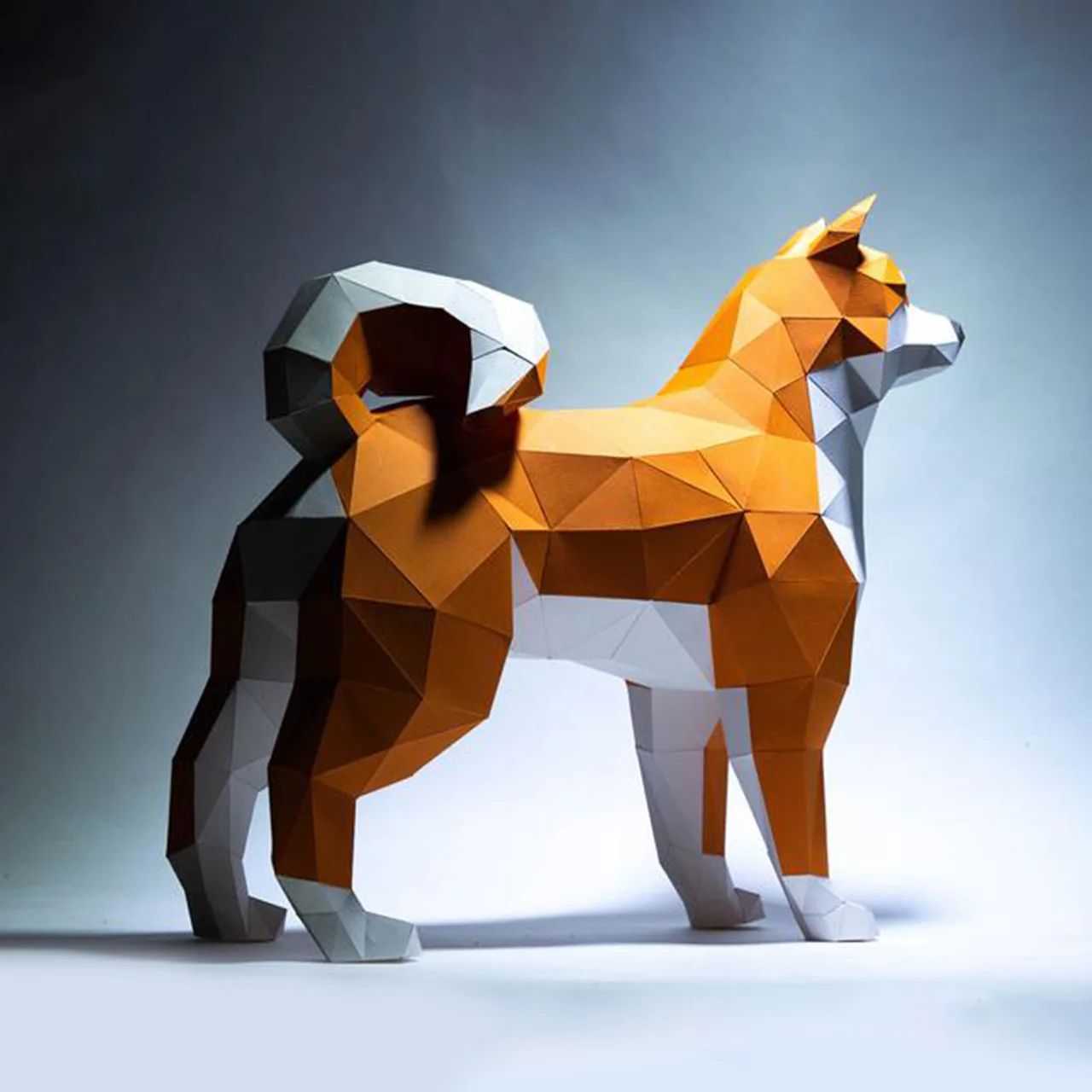 Akita Dog,3DHandmade Paper Art, Home Decor,Living Room, Educational Interests, Holiday Parties,DIY Origami Crafts
