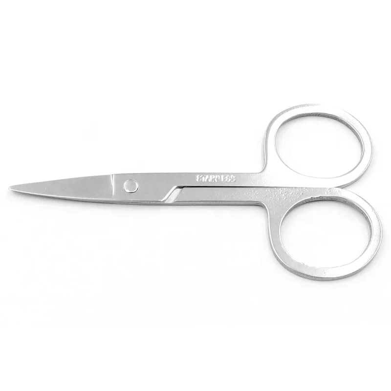 Private Label Beauty Tool Manicure Scissor Medical Stainless Steel Eye Brow Lash Silver Eyelash Eyebrow Scissor TH6262