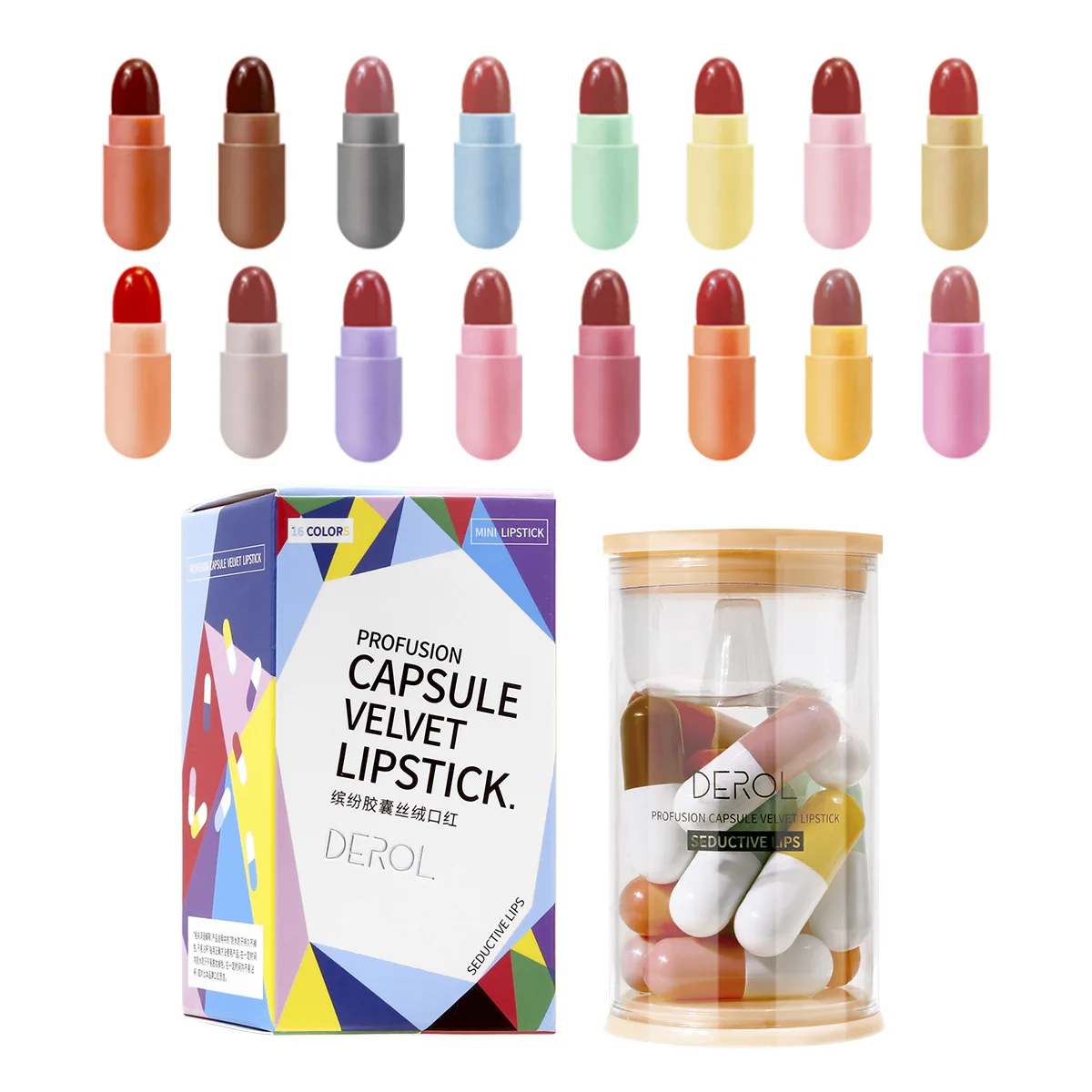 Matte Lipstick suit capsule lipstick XINGX candy Mini Capsule Lipstick