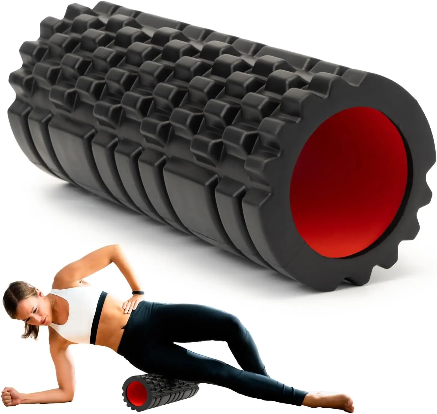 Wellshow Sport Foam Roller  Medium Density Deep Tissue Massager for Muscle Massage and Myofascial  Point Release