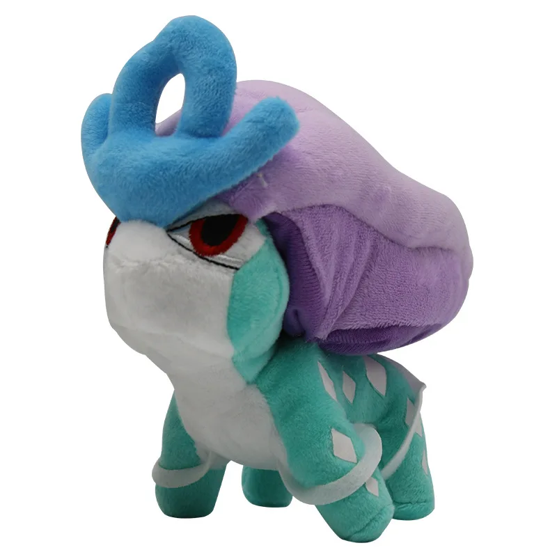 2022 Новый стиль Q Version Pokemon Three Священная плюшевая игрушка Entei Suicune Raikou захватывающая кукла