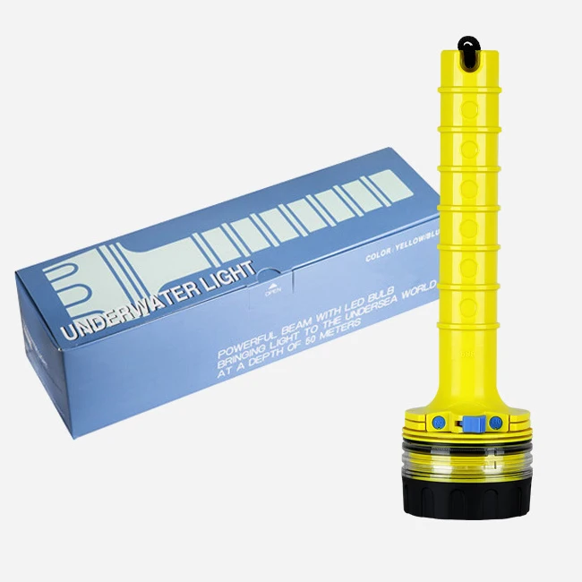 Deep Diving Underwater Flashlight Strong Light LED Waterproof Flashlight