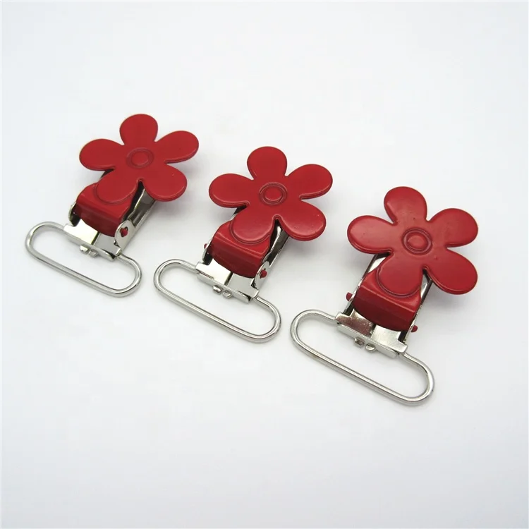 Заводская поставка, 1,0 дюйма, безопасные цветные детские зажимы для пустышек в форме цветка