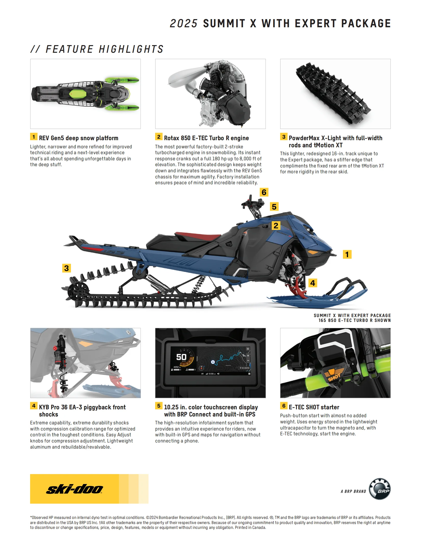 BRP SKI DOO Backcountry Adrenaline sport  850cc snowmobile  2025 YEAR THE MOST ADVANCED RIDE ON SNOW